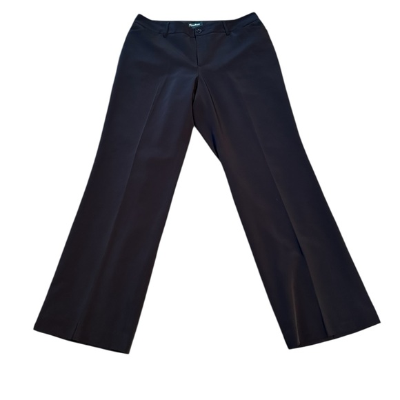 Eddie Bauer Blakely Fit Black Wide-Leg Trousers Size 14 EUC - Picture 1 of 15